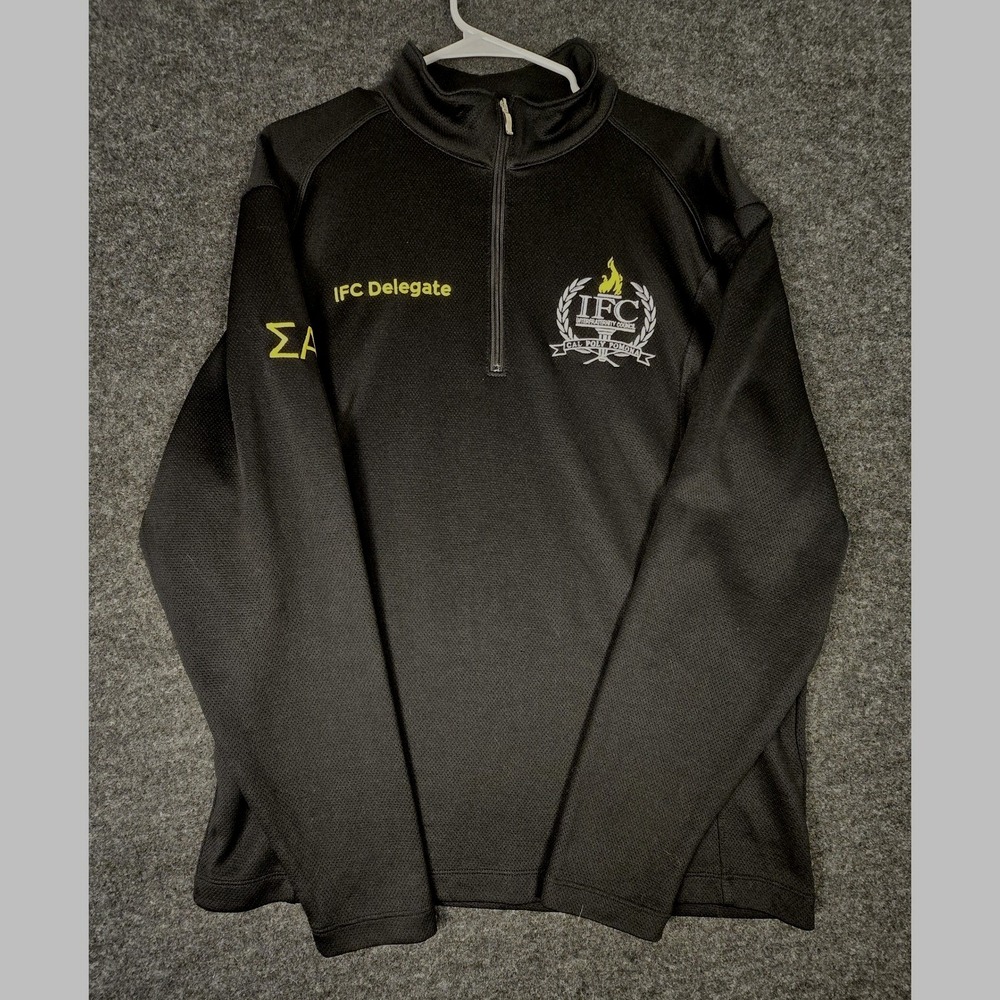 Nike Golf Cal Poly IFC Delegate Quarter Zip Pullover Black Mens Size L - Picture 2 of 10